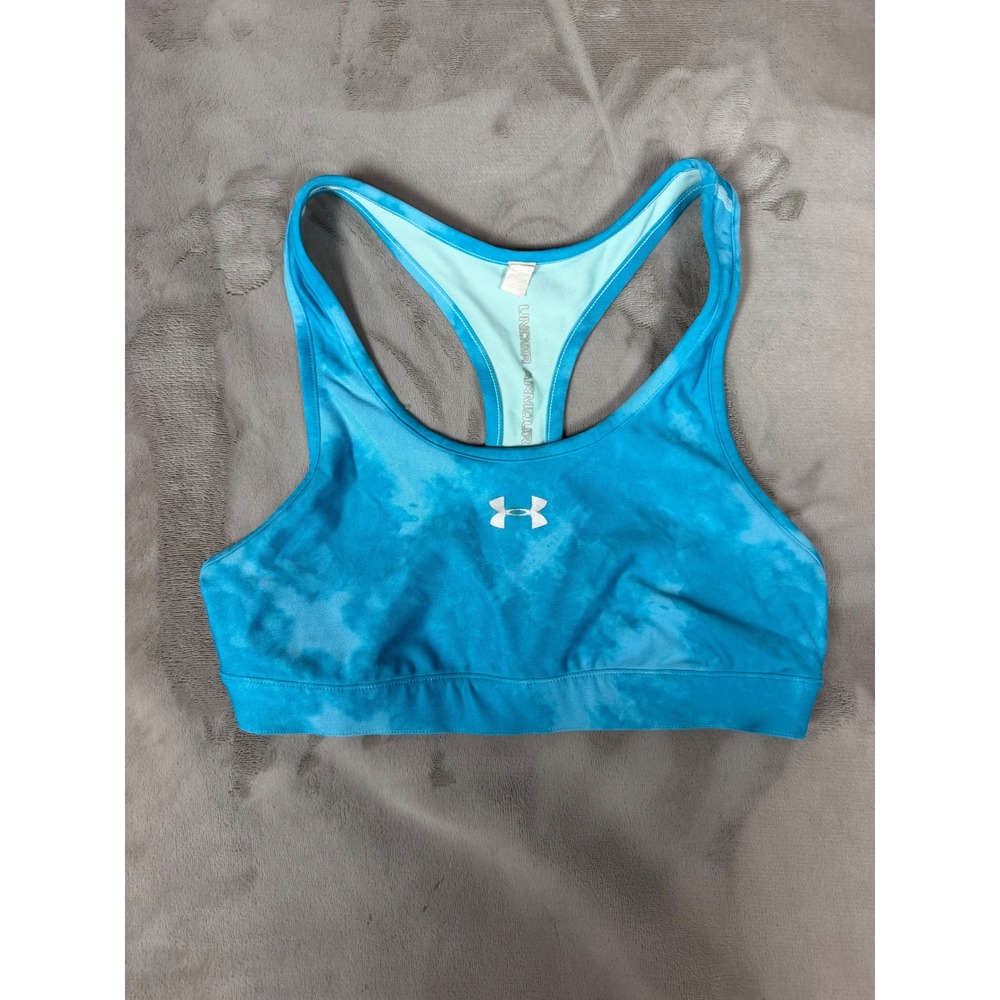 Under Armour HeatGear Blue Tie Dye Racerback Sports Bra 1236670 SS 2013